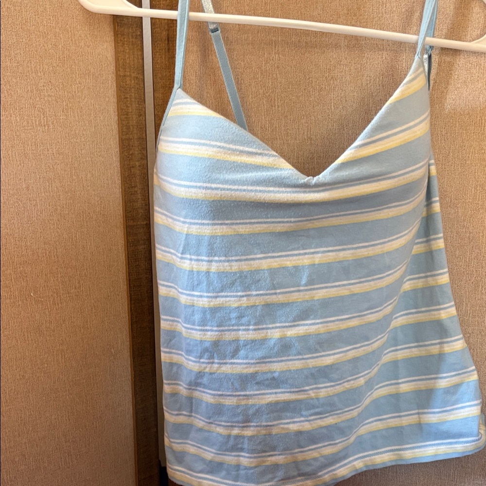 FINAL MARKDOWN One Step Up Junior Striped Camisole with Built in Bra XL